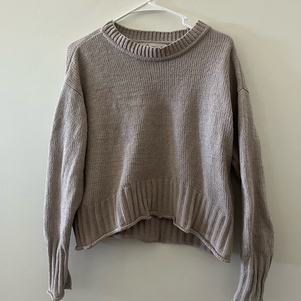 Cream colored cropped sweater